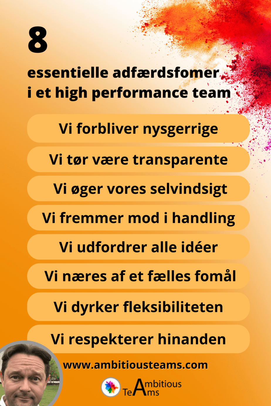 8 essentielle adfærdsformer i et high performance team.